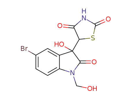 5-(5-bromo-3-hydroxy-1-(hydroxymethyl)-2-oxoindolin-3-yl)thiazolidine-2,4-dione