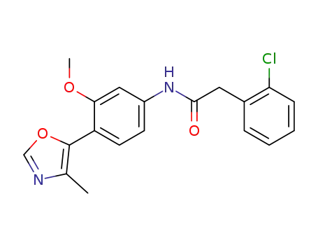 2-(2-chlorophenyl)-N-(3-methoxy4-(4-methyloxazol-5-yl)phenyl)acetamide