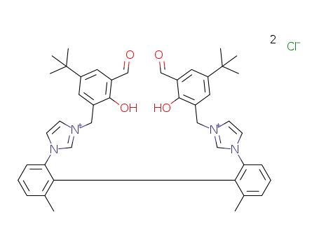 (Ra)-1,1′-(6,6′-dimethyl-[1,1′-biphenyl]-2,2′-diyl)bis(3-(5-(tert-butyl)-3-formyl-2-hydroxybenzyl)-1H-imidazol-3-ium)dichloride