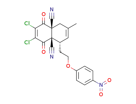 (+/-)-(4aRS,5RS,8aSR)-2,3-dichloro-7-methyl-5-(2-(4-nitrophenoxy)ethyl)-1,4-dioxo-1,4,4a,5,8,8a-hexahydronaphthalene-4a,8a-dicarbonitrile