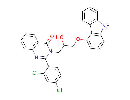 3-(3-((9H-carbazol-4-yl)oxy)-2-hydroxypropyl)-2-(2,4-dichlorophenyl) quinazolin-4(3H)-one