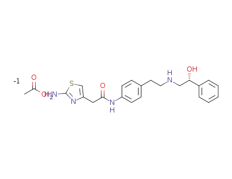2-(2-amino-1,3-thiazol-4-yl)-N-[4-(2-{[(2R)-2-hydroxy-2-phenylethyl]amino}ethyl)phenyl]acetamide acetate salt