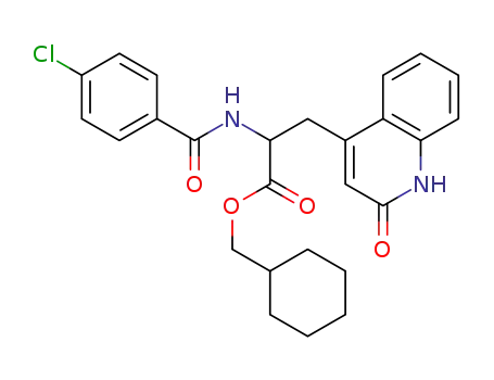 cyclohexylmethyl 2-(4-chlorobenzoylamino)-3-(2-oxo-1,2-dihydroquinolin-4-yl)propionate
