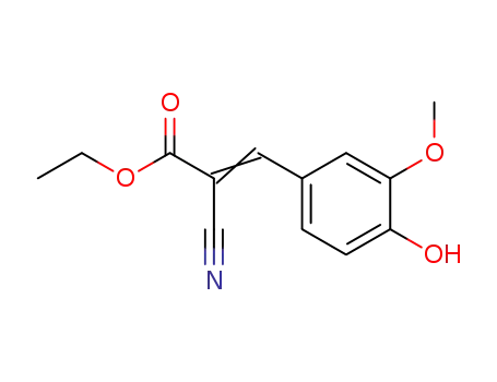 2-cyano-3-(4-hydroxy-3-methoxyphenyl)acrylic acid ethyl ester