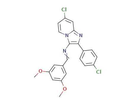 N-(7-chloro-2-(4-chlorophenyl)imidazo[1,2-a]pyridin-3-yl)-1-(3,5-dimethoxyphenyl)methanimine