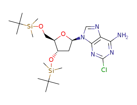 2-chloro-3′,5′-di-O-(t-butyldimethylsilyl)-2′-deoxyadenosine