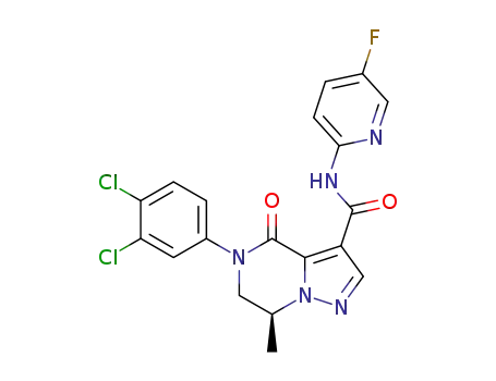 (7S)-5-(3,4-dichlorophenyl)-N-(5-fluoro-2-pyridyl)-7-methyl-4-oxo-6,7-dihydropyrazolo[1,5-a]pyrazine-3-carboxamide