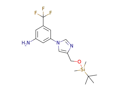 3-[4-[[tert-butyl(dimethyl)silyl]oxymethyl]imidazol-1-yl]-5-(trifluoromethyl)aniline