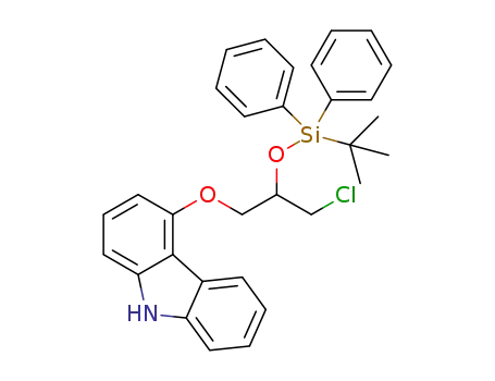 4-[2-(tert-butyldiphenylsilyloxy)-3-chloropropyloxy]carbazole