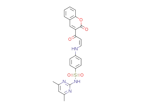 (Z)-N-(4,6-dimethylpyrimidin-2-yl)-4-(3-oxo-3-(2-oxo-2H-chromen-3-yl)prop-1-enylamino)benzenesulfonamide