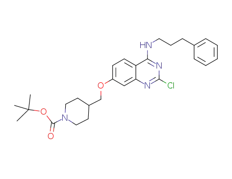 4-((3-phenylpropyl)amino)-2-chloro-7-(O-((N-boc)piperidin-4-ylmethoxy))quinazoline