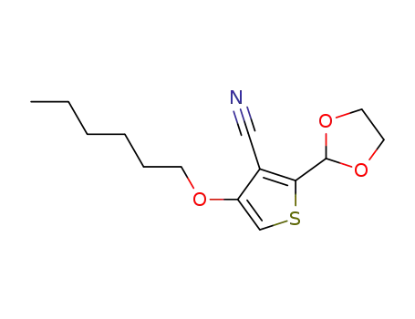 2-(1,3-Dioxolan-2-yl)-3-cyano-4-hexyloxythiophene