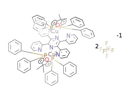 [Cu2(2,3,5,6-tetra(pyridin-2-yl)pyrazine)(4,5-bis(diphenylphosphino)-9,9-dimethylxanthene)2][PF6]2