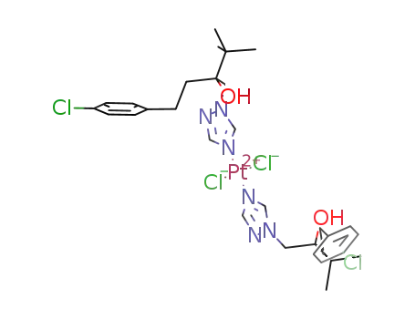 trans-bis[1-(4-chlorophenyl)-4,4-dimethyl-3-(1H-1,2,4-triazol-1-ylmethyl)pentan-3-ol]dichloroplatinum