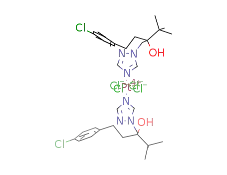 trans-bis[1-(4-chlorophenyl)-4,4-dimethyl-3-(1H-1,2,4-triazol-1-ylmethyl)pentan-3-ol]tetrachloroplatinum