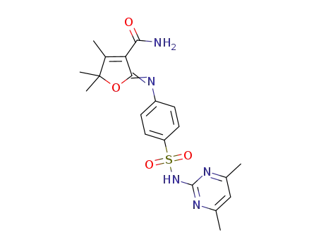 2-(4-(N-(4,6-dimethylpyrimidin-2-yl)sulfamoyl)phenylimino)-4,5,5-trimethyl-2,5-dihydrofuran-3-carboxamide