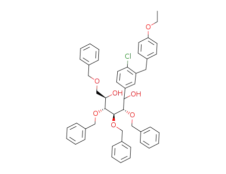 2,3,4,6-tetrakis(benzyloxy)-1-(4-chloro-3-(4-ethoxybenzyl)phenyl)hexane-1,5-diol
