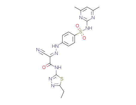 (E)-N-(4-(N-(4,6-dimethylpyrimidin-2-yl)sulfamoyl)phenyl)-2-((5-ethyl-1,3,4-thiadiazol-2-yl)amino)-2-oxoacetohydrazonoyl cyanide