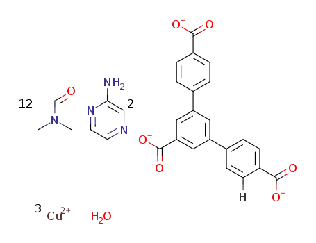 2C21H11O6(3-)*C4H5N3*3Cu(2+)*H2O*12C3H7NO