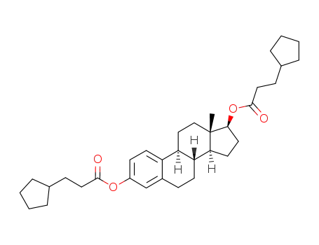 Molecular Structure of 633-36-3 (estra-1,3,5(10)-triene-3,17beta-diol bis(cyclopentanepropionate))