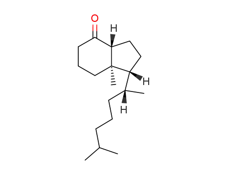 Molecular Structure of 66251-18-1 ((1R,3aR,7aR)-7a-Methyl-1-((R)-6-Methylheptan-2-yl)hexahydro-1H-inden-4(2H)-one)