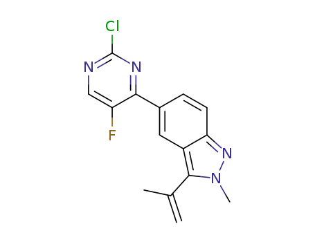5-(2-chloro-5-fluoropyrimidin-4-yl)-2-methyl-3-isopropenyl-2H-indazole