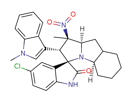 5-chloro-1'-methyl-2'-(1-methyl-1H-indol-3-yl)-1'-nitro-1',2',4a',5',6',7',8',8a',9',9a'-decahydrospiro[indoline-3,3'-pyrrolo[1,2-a]indol]-2-one