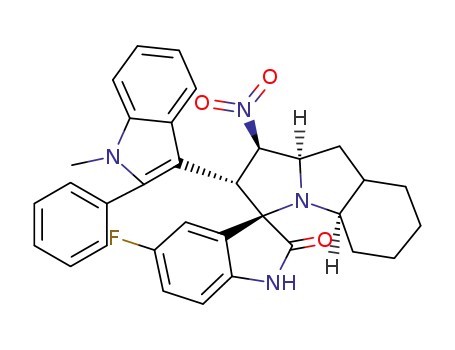 5-fluoro-2'-(1-methyl-2-phenyl-1H-indol-3-yl)-1'-nitro-1',2',4a',5',6',7',8',8a',9',9a'-decahydrospiro[indoline-3,3'-pyrrolo[1,2-a]indol]-2-one