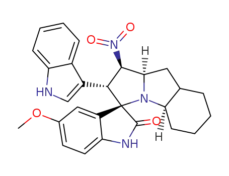2'-(1H-indol-3-yl)-5-methoxy-1'-nitro-1',2',4a',5',6',7',8',8a',9',9a'-decahydrospiro[indoline-3,3'-pyrrolo[1,2-a]indol]-2-one