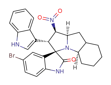 5-bromo-2'-(1H-indol-3-yl)-1'-nitro-1',2',4a',5',6',7',8',8a',9',9a'-decahydrospiro[indoline-3,3'-pyrrolo[1,2-a]indol]-2-one