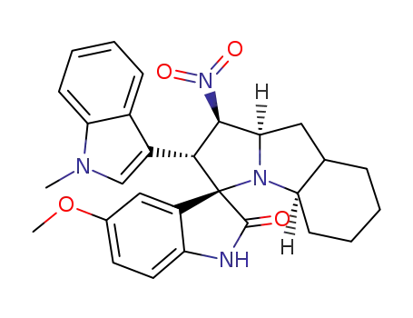 5-methoxy-2'-(1-methyl-1H-indol-3-yl)-1'-nitro-1',2',4a',5',6',7',8',8a',9',9a'-decahydrospiro[indoline-3,3'-pyrrolo[1,2-a]indol]-2-one