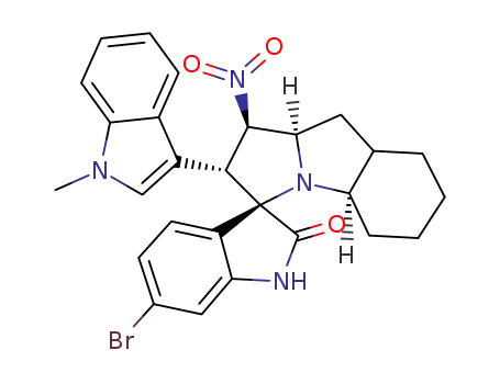 6-bromo-2'-(1-methyl-1H-indol-3-yl)-1'-nitro-1',2',4a',5',6',7',8',8a',9',9a'-decahydrospiro[indoline-3,3'-pyrrolo[1,2-a]indol]-2-one