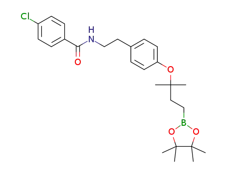 4-chloro-N-(4-((2-methyl-4-(4,4,5,5-tetramethyl-1,3,2-dioxaborolan-2-yl)butan-2-yl)oxy)phenethyl)benzamide