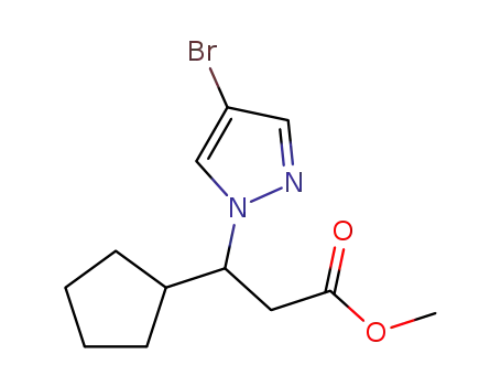 methyl 3-(4-bromo-1H-pyrazol-1-yl)-3-cyclopentylpropanoate