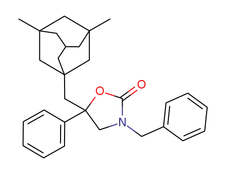 3-benzyl-5-((3,5-dimethyladamantan-1-yl)methyl)-5-phenyloxazolidin-2-one