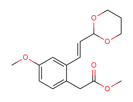 (E)-methyl 2-(2-(2-(1,3-dioxan-2-yl)vinyl)-4-methoxyphenyl)acetate