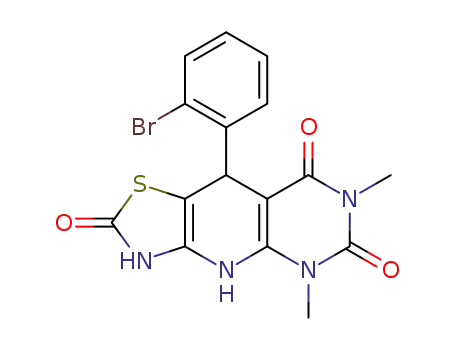 9-(2-bromophenyl)-5,7-dimethyl-5,9-dihydrothiazolo[5',4':5,6]pyrido[2,3-d]pyrimidine-2,6,8(3H,4H,7H)-trione
