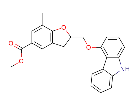 methyl 7-methyl-2-(((9H-carbazol-4-yl)oxy)methyl)-2,3-dihydrobenzofuran-5-carboxylate