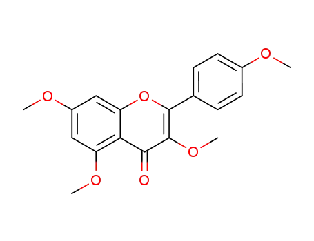 Molecular Structure of 16692-52-7 (2-(4-Methoxyphenyl)-3,5,7-trimethoxy-4H-1-benzopyran-4-one)