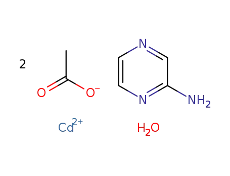 Cd(aminopyrazine)(acetate)2(H20)