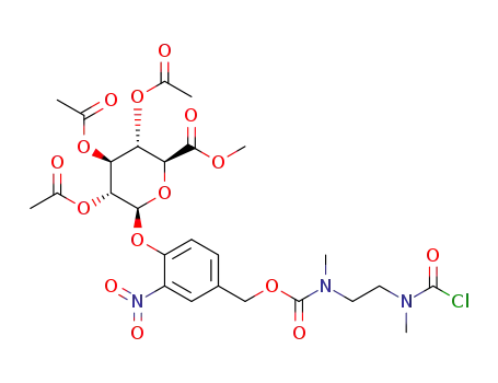 (2S,3R,4S,5S,6S)-2-(4-((((2-((chlorocarbonyl)(methyl)amino)ethyl)(methyl)carbamoyl)oxy)methyl)-2-nitrophenoxy)-6-(methoxycarbonyl)tetrahydro-2H-pyran-3,4,5-triyl triacetate