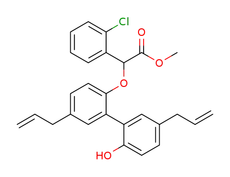 methyl 2-(2-chlorophenyl)-2-((5,5'-diallyl-2'-hydroxy-[1,1'-biphenyl]-2-yl)oxy)acetate