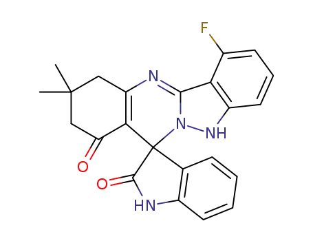 1-fluoro-10,10-dimethyl-10,11-dihydro-5H-spiro[indazolo[3,2-b]quinazoline-7,3'-indoline]-2',8(9H)-dione