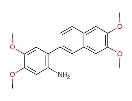 Molecular Structure of 102012-70-4 (Benzenamine, 2-(6,7-dimethoxy-2-naphthalenyl)-4,5-dimethoxy-)