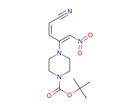 1-(5-nitro-2Z,4Z-pentadienenitrile-4-yl)-4-tert-butoxycarbonylpiperazine