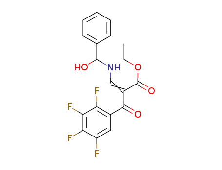 2-(2,3,4,5-tetrafluorophenyl)formyl-3-(1-hydroxy-1-phenylmethyl)amino acrylic acid ethyl ester
