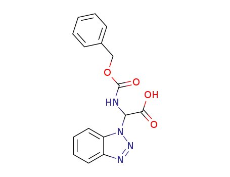 Molecular Structure of 124676-19-3 (BENZOTRIAZOL-1-YL-BENZYLOXYCARBONYLAMINO-ACETIC ACID)