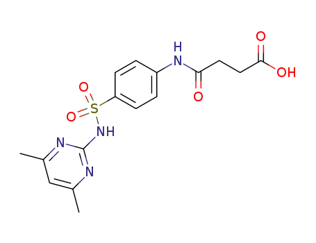 Molecular Structure of 85828-79-1 (4-[[4-[[(4,6-dimethyl-2-pyrimidinyl)amino]sulphonyl]phenyl]amino]-4-oxobutyric acid)