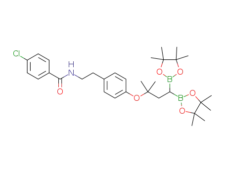 4-chloro-N-(4-((2-methyl-4,4-bis(4,4,5,5-tetramethyl-1,3,2-dioxaborolan-2-yl)butan-2-yl)oxy)phenethyl)benzamide
