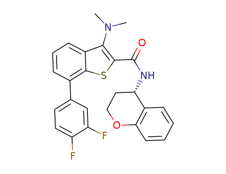 7-(3,4-difluorophenyl)-N-[(4S)-3,4-dihydro-2H-chromen-4-yl]-3-(dimethylamino)-1-benzothiophene-2-carboxamide